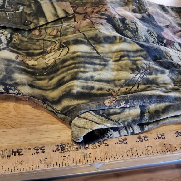 Russel Outdoors M 8/10 Camouflage Straight Leg Cargo Pants Pink Lining Zip Snap - Picture 10 of 16